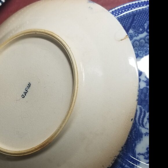 Vintage Blue and White Willow Platter - Etsy 1953  Blue Willow Bread Plate -Occupied Japan Circa 1953